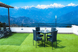 Hôtel Himalaya villa à Nagarkot terrasse extérieur